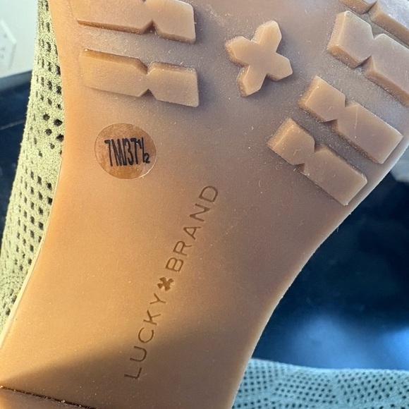 Lucky Brand Olive Green Vacob Suede Open-Toed Women’s Heels 7M - Picture 4 of 10